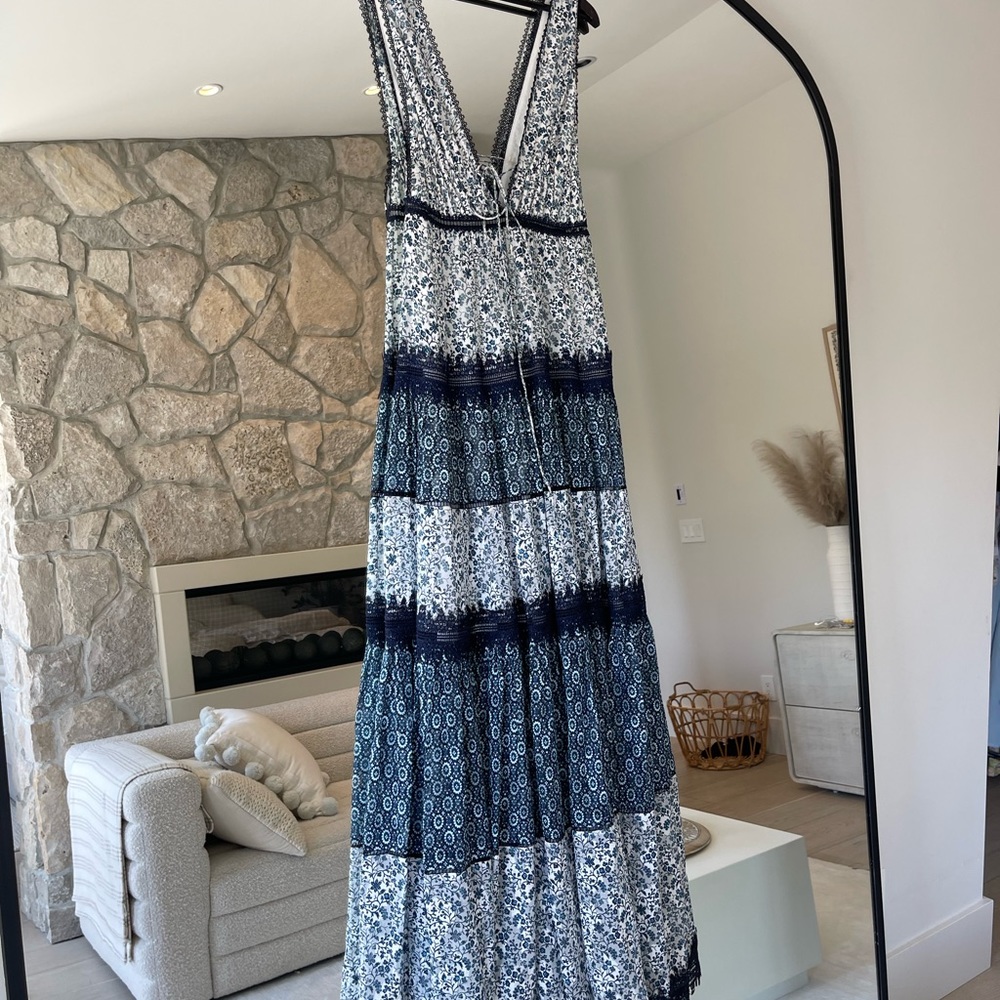 Jonathan Simkhai Blue Maxi Dress, size S